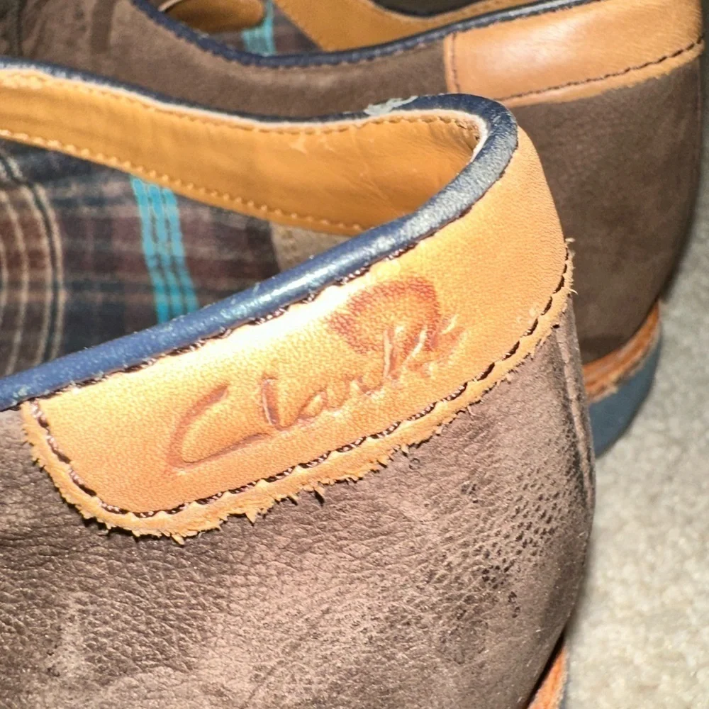 Clarks Brown Oxford Shoes with Suede Finish